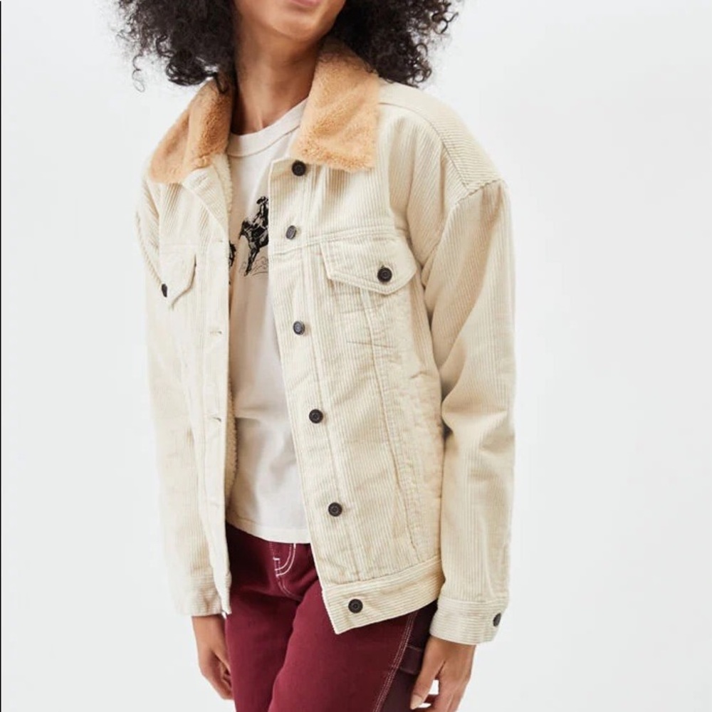 SOLD PacSun Oversized Cream Corduroy Trucker Jacket
